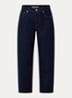 Danni high waist tapered jeans met donkere wassing - Donkerblauw