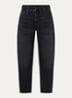 Danni high waist tapered jeans met donkere wassing - Antraciet