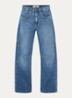 Ohio high waist balloon fit jeans met lichte wassing - Donkerblauw