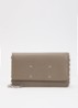 Four Stitches portemonnee van kalfsleer - Taupe