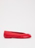 Tabi ballerina van kalfsleer - Rood