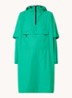 Anorak regenjas met capuchon en ritszak  - Groen