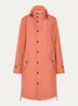 Longline regenjas met capuchon - unisex - Koraalroze