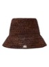Bucket hoed van raffia - Bruin