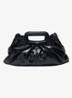 Clutch van leer met afneembare schouderriem - Zwart