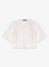 Cropped vest met rijgdetail - Wit