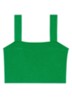 Fijngebreide crop top met stretch - Groen