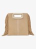 Handtas van suède met afneembare schouderriem - Beige