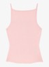 Liyo ribgebreide top - Roze