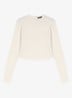 Ribgebreide trui van wol - Beige