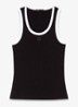 Tanktops met borduring - Zwart