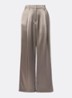 Sarah high waist wide leg pantalon van satijn - Grijs