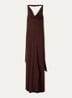 Vida maxi jurk met rugdecolleté - Bruin