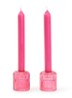 Dinerkaars met houder set van 2 - Roze