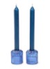 Dinerkaars met houder set van 2 - Donkerblauw