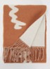 Marc Is Joy sjaal van wol met print 160 x 30 cm - Cognac