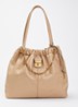 The Cristina Tote schoudertas van lamsleer - Camel