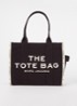 The Large Tote shopper van canvas met logoprint - Zwart