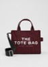 The Small Tote handtas van canvas met afneembare schouderriem - Aubergine