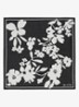 Bandana met bloemenprint 55 x 55 cm - Black Multi 01 / Zwart