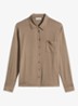 Blouse met borstzak - Bruin