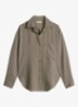 Blouse met streepprint en borstzak - Bruin