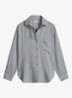 Blouse met streepprint en borstzak - Blauw