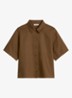 Blouse in linnenblend - Umbra Brown-1624 / Bruin