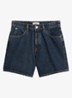 High waist loose fit korte broek van denim - Donkerblauw