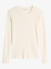 Longsleeve met met ronde hals - Creme