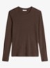 Longsleeve met met ronde hals - Hazelnootbruin
