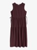 Midi jurk met rugdecolleté - Burnt Aubergine-6929 / Paars