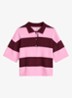 Polo met streepprint - Dark Pink/7697
