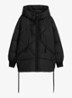 Puffer jas met capuchon - Zwart