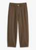 Straight fit cropped jeans met gekleurde wassing - Bruin