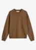 Sweater met front- en backprint - Umbra Brown-1624 / Bruin