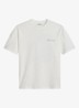 T-shirt met logo- en backprint - Silky White/1183
