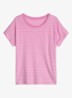 T-shirt met streepprint en ronde hals - Light Pink/8375