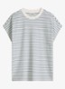 T-shirt met streepprint - Blauw