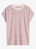 T-shirt met streepprint - Donkerrood