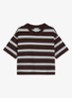 T-shirt met streepprint - Dark Brown_Multi_02-1544 / Bruin