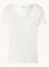 T-shirt met V-hals - Gebroken wit