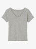 T-shirt met V-hals - Grijsmele