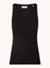 Tanktop met ribstructuur - Zwart