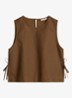 Top met gestrikt detail - Umbra Brown-1624 / Bruin