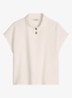 Top met polokraag - Silky White/1183