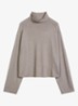 Fijngebreide coltrui in wolblend - Taupe