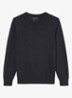 Fijngebreide pullover in scheerwolblend - Dark Navy / Donkerblauw
