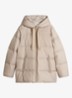 Gewatteerde jas met capuchon en ritszakken - Earthy Taupe / Taupe
