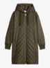 Gewatteerde jas met quilt patroon en steekzakken - Mossy Earth-1366 / Groen